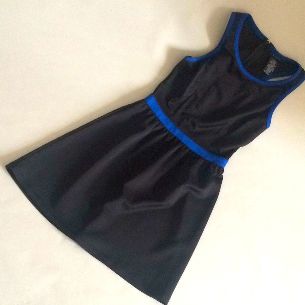 Jr3 B.Smart Poly:Spandex Black/Blue dress